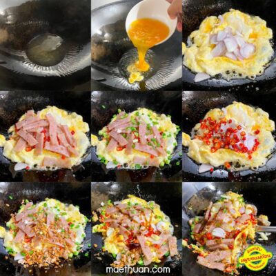 ข้าวไข่คั่วแหนม สูตรเด็กหอ เมนูง่ายๆที่เด็กหอชอบ